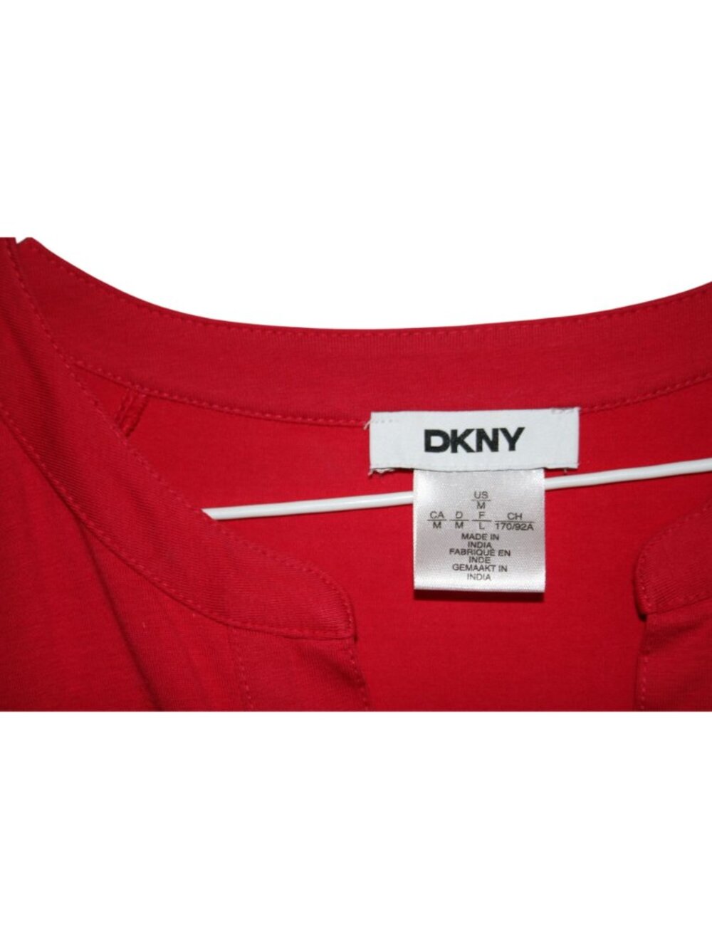 DKNY Women's Red Maxi Dress With Short Sleeves & Tiered Design Size M - Picture 4 of 6